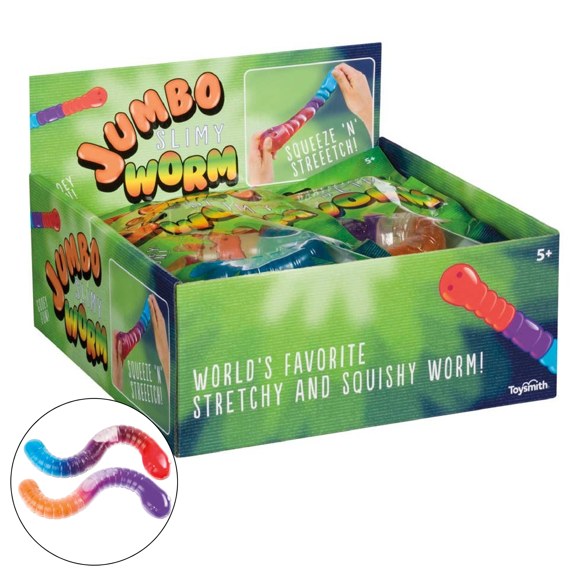 Jumbo Slimy Worm Stretchy Squishy