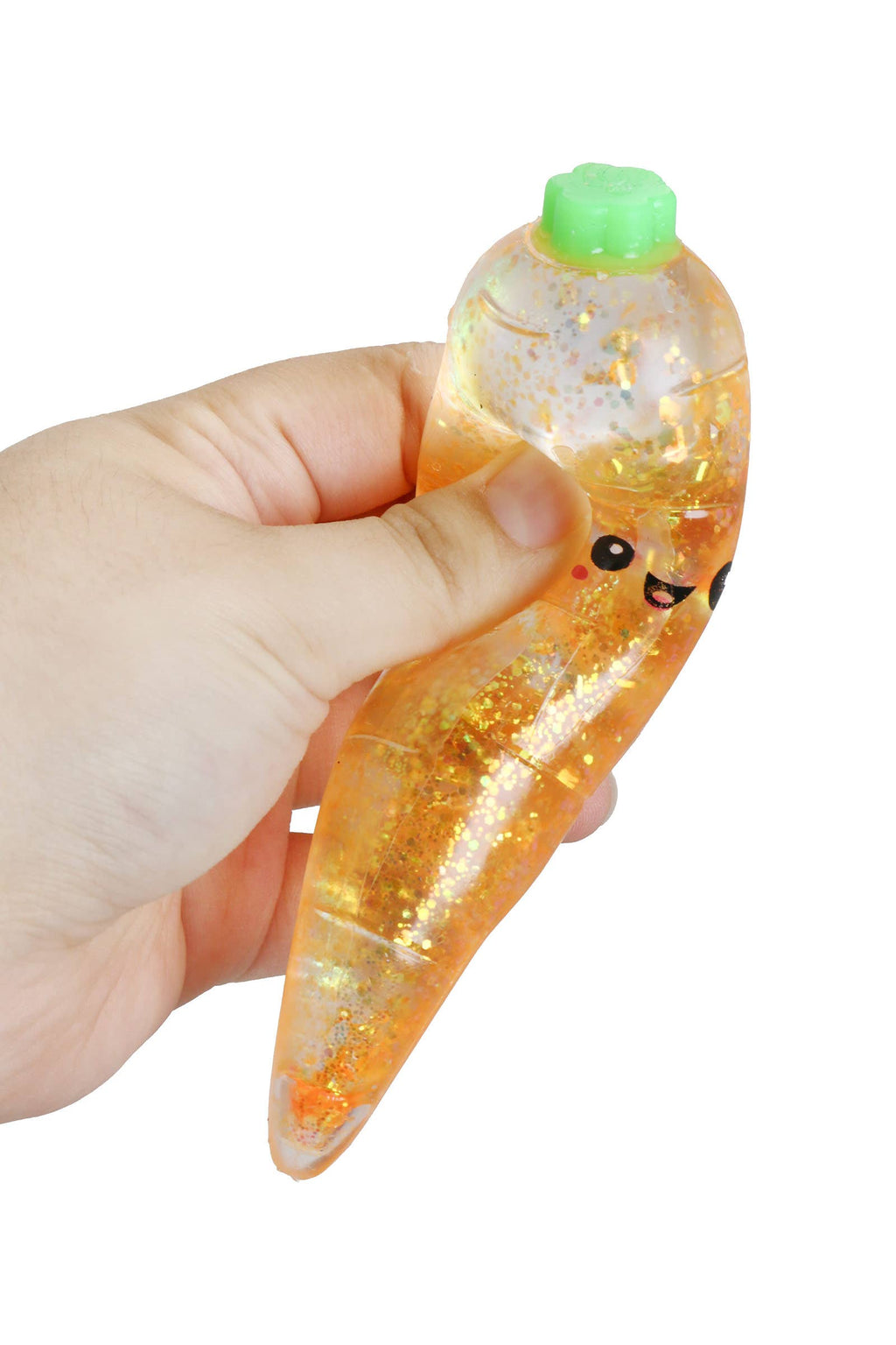 Happy Carrot Glittery Maltose Squishy