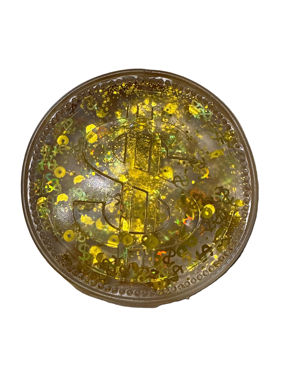 Sugar Glitter Gold Coin Squishy